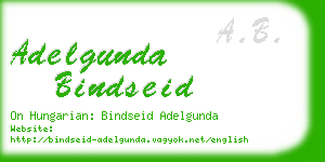 adelgunda bindseid business card
